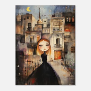 Wall art poster -Naive Art Series#16 | wall art prints for living room - whimsical naive art style | Etopikk.