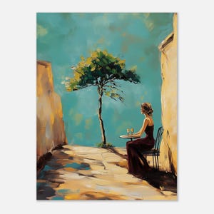 Poster artistico da parete - Collezione Quiet Moments n. 27 / stampe artistiche da parete per il soggiorno - Arte astratta femminile - stile arte moderna / Etopikk.