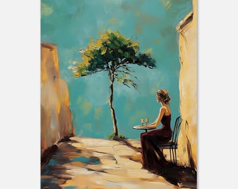 Abstract Woman Art Print | Quiet Moments Wall Art | Feminine Modern Home Decor