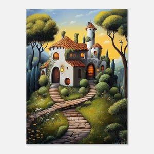 Wall art poster -Naive Art Series#32 | wall art prints for living room - whimsical naive art style | Etopikk.