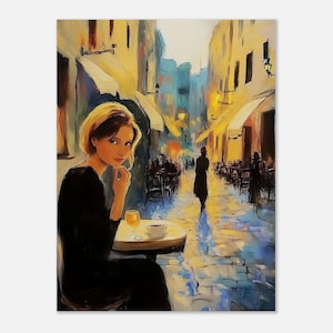 Poster artistico da parete - Collezione Quiet Moments n. 14/ stampe artistiche da parete per il soggiorno - Arte astratta femminile minimalista - arte con figure femminili /Etopikk.