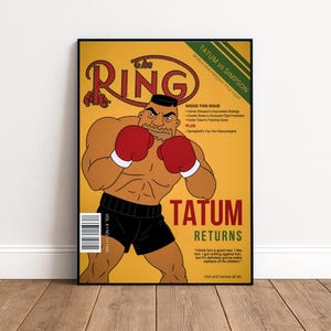 Drederick Tatum Boxing Poster | The Homer They Fall Print | Simpsons Ring Magazine Cover | Retro Boxing Wall Art