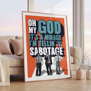 Sabotage Beastie Boys Print - Etsy