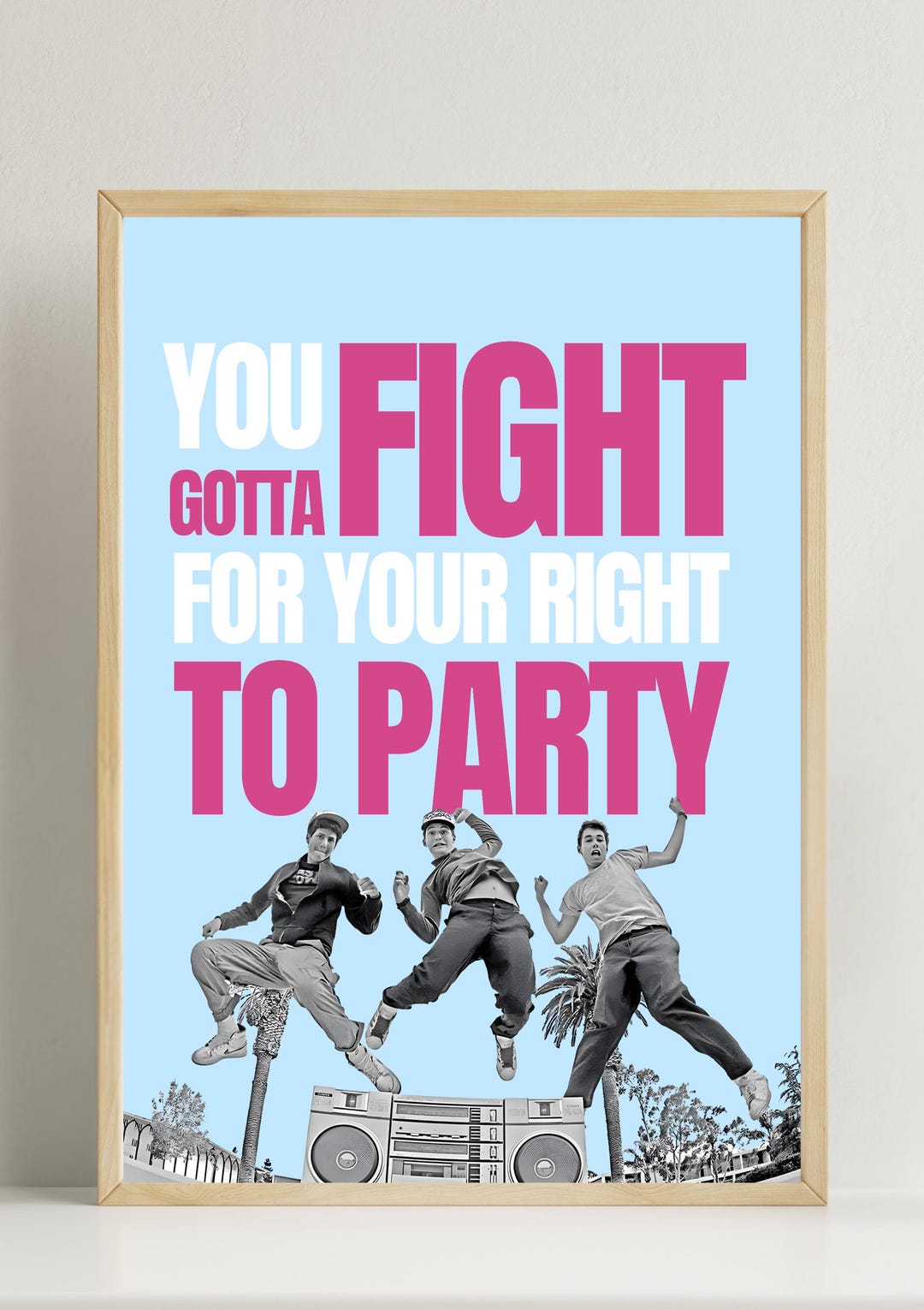 Beastie Boys Fight for Your Right Lyrics Print: Bold Typography, Hip ...