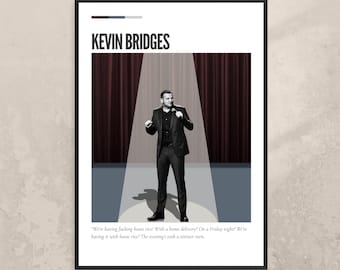Kevin Bridges stand-up print: retro komische kunstposter