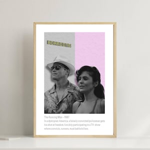 Running Man, Arnold Schwarzenegger (movie) -Inspired Art, Retro, Vintage Poster – Digital Print