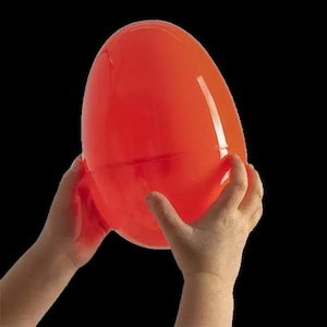 Total de 10 peças: Ovos de Páscoa de plástico recheáveis tamanho gigante vermelho, 9,84 polegadas (também disponíveis nas cores rosa, azul e amarelo) -- Frete grátis --