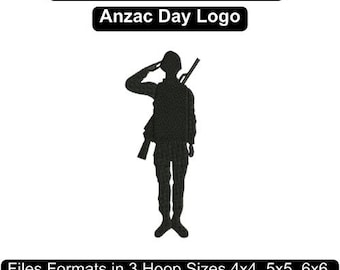 Machine embroidery Files Anzac Day - Lest We Forget Embroidery Files - 3 sizes - Instant download