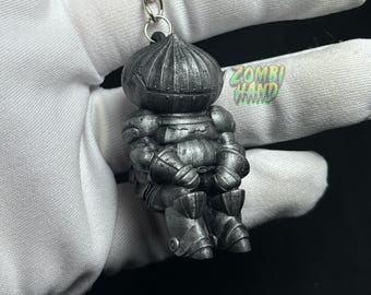 Siegmeyer of Catarina Keychain, Dark Souls Onion Knight Keychain, Dark Souls inspired accessories, gaming accessories