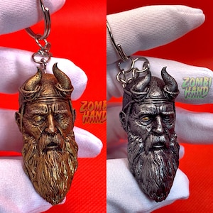 Mimir Head Keychain, God of War inspired keychain, backpack accessories, car rear view mirror accessories, car decor mirror pendant