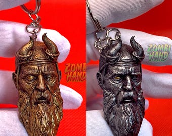 Mimir Head Keychain, God of War inspired keychain, backpack accessories, car rear view mirror accessories, car decor mirror pendant