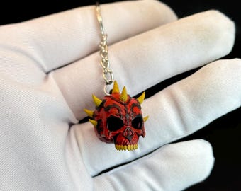 Darth Maul Skull Keychain, Star Wars keychain, Sith Lord,Geek accessories, star wars collectibles