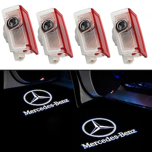 4PCs Mercedes Benz Door Logo Lights Curtesy Welcome Projector