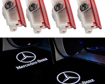 4PCs Mercedes Benz Door Logo Lights Curtesy Welcome Projector