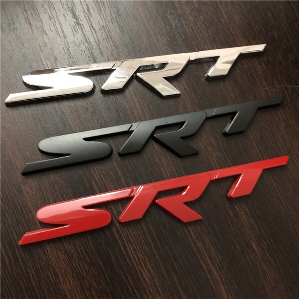 thumbnail image 2 of Gloss Black SRT Logo Emblem Nameplate Badge For 2011-2020 Jeep Grand Cherokee – Rear 2 of 4