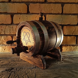 Personalized Oak Whiskey Barrel – Groomsmen, Groom, Best Man Gift – Father&#39;s Day, Birthday, Christmas Barware for Men – Bourbon & Liquor