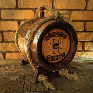 Personalized Whiskey Barrel Gift | Custom Oak Barrel for Wine, Whiskey, Bourbon | Man Cave Decor | Wedding, Birthday Present