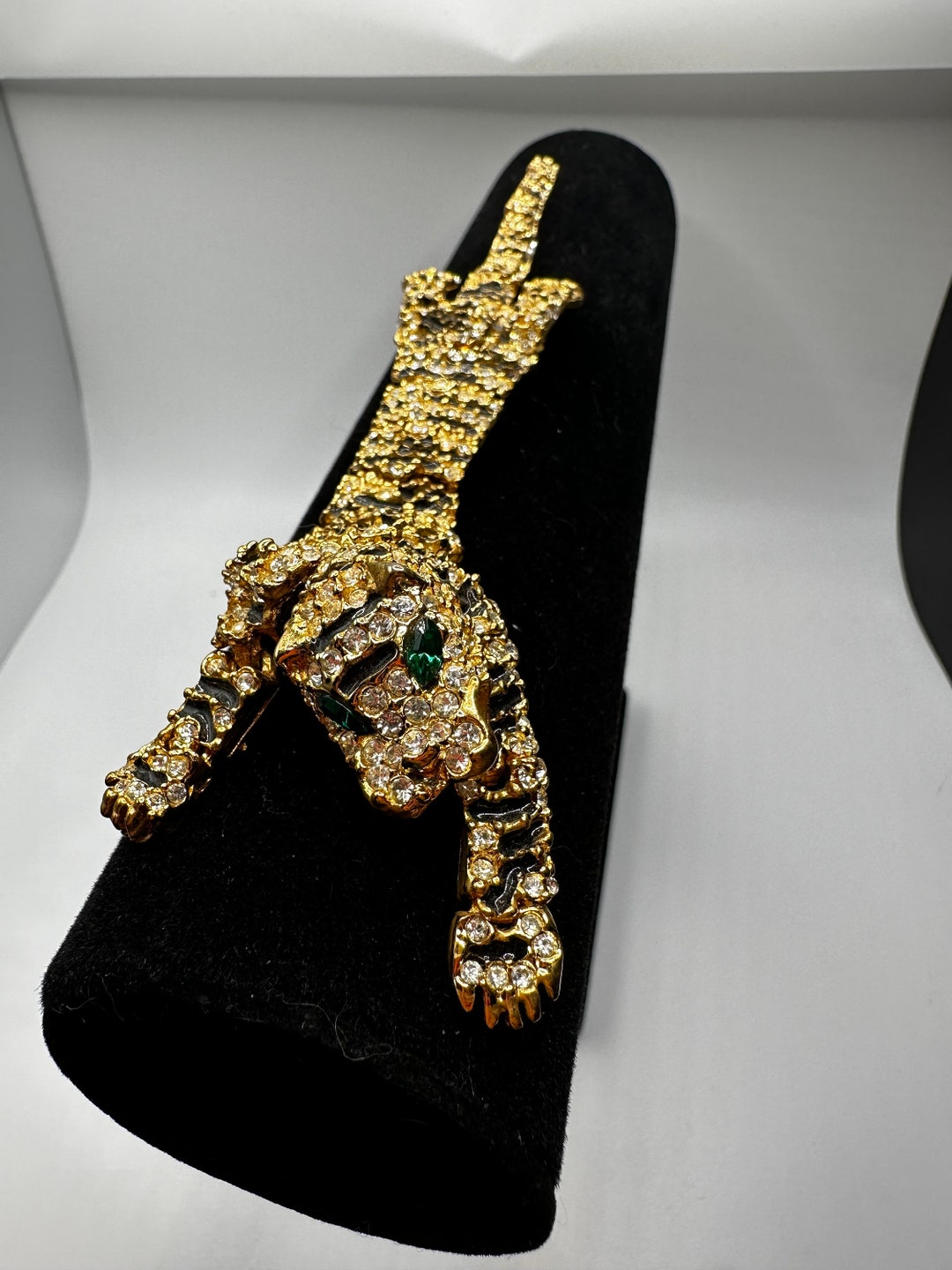 Large Leopard or Tiger Articulated Pin With Double Closures - Etsy