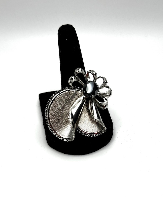 Pendentif/broche argent, superbe miniature 19ième siècle, et pavage de marcasites. - Bijoux