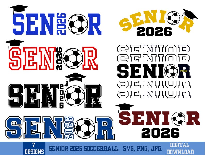 Senior 2026 Soccer Svg Bundle, Class of 2026 Soccer SVG, High School ...