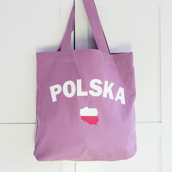 Polska Tote Bag for Moms, Tote Bag fo Mother's, Fabric Bag for Mom, Polish Canvas Bag for Moms, Mother's Day Gift Bag, Polska Torba, Flaga