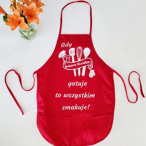 Babcia Apron, Polish Babcia, Apron for Polish Grandmother, Polish Grandma Funny Gift, Polish Culture, Babcia gift Day gift, Grandma&#39;s Gift