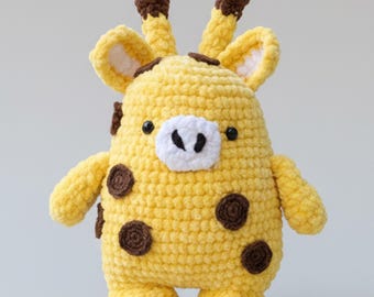 Motif girafe au crochet PDF, adorable amigurumi, niveau débutant, photos étape par étape, téléchargement immédiat
