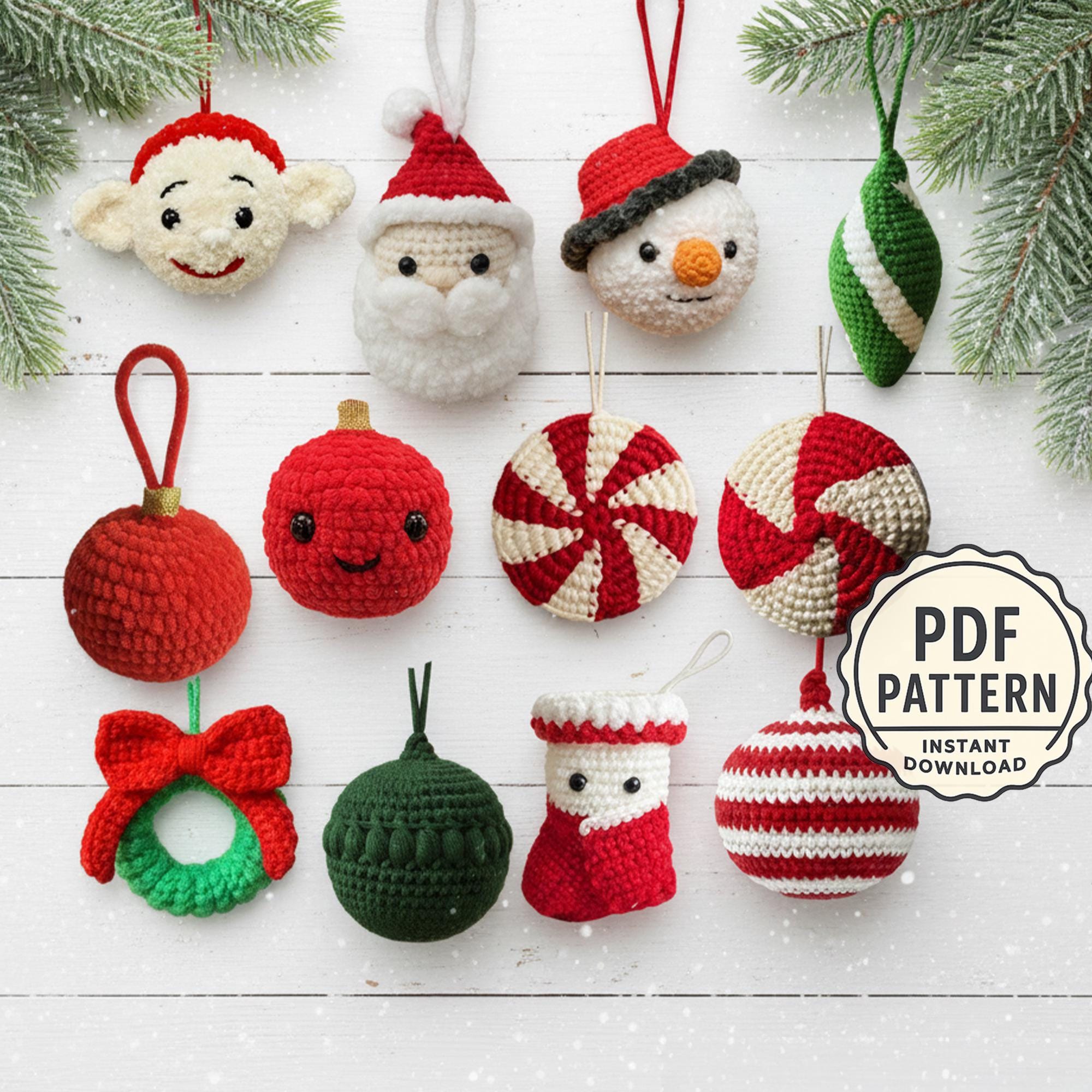 6 Adorable Mini Yarn Balls You Won’t Want To Miss 3 Christmas Ornament Crochet Pattern Bundle