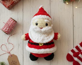 Noël artisanal : Père Noël au crochet - Téléchargement instantané du PDF