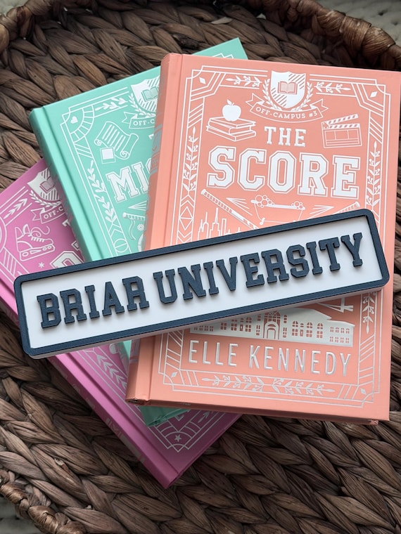 Briar University Shelf Decor | Hockey Romance Book Nook Sign