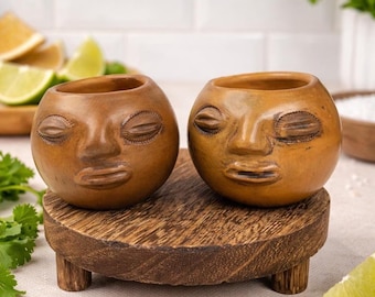 Burnished Clay Carita Tequila Shot Glass