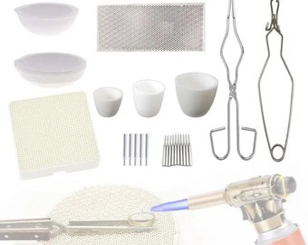 Welding Melting Casting Kit, Honeycomb Panel, Crucible Tong, Alumina Crucible, Quartz Crucible Jewelry Making, Casting Supplies