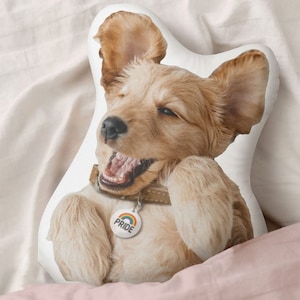 Custom 3D Pet Pillow from Photo | Personalized Dog/Cat Shaped Throw Pillow | Double Printed Pet Pillow | Pet Lover Gift | Pet Memorial Gift