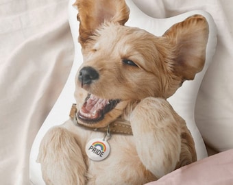 Custom 3D Pet Pillow from Photo | Personalized Dog/Cat Shaped Throw Pillow | Double Printed Pet Pillow | Pet Lover Gift | Pet Memorial Gift