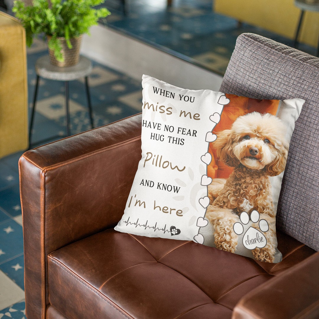 Custom Dog Memorial Pillow, Personalized Pet Memorial Gift, Custom
