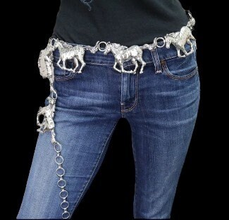 Leather Chain Belt - Etsy