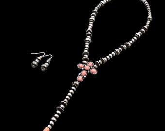 Navajo Art Perlenhalskette Perlenhalskette westlichen südwestlichen Schmuck Perle & Perle Layered Halskette Concho