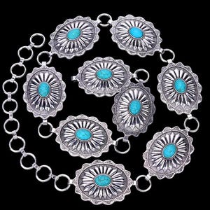 Westerngürtel Concho mit Türkis S/M