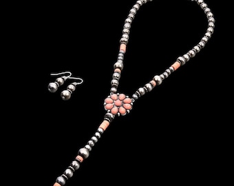 Navajo Art Perlenhalskette Perlenhalskette westlichen südwestlichen Schmuck Perle & Perle Layered Halskette Concho