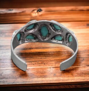 天然ターコイズの「C」カフブレスレット - Etsy 日本