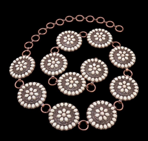 Western Concho Copper-tone Western Boho Statement Chain Concho Belt Boho Concho Belt - Etsy main image 4