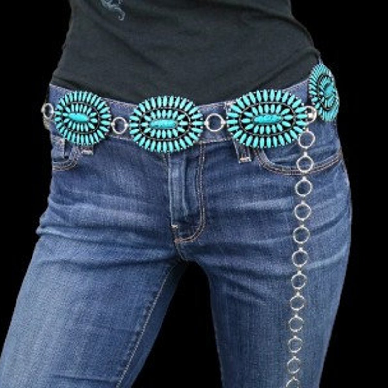 Phoenix Concho Hip Belt in Brown