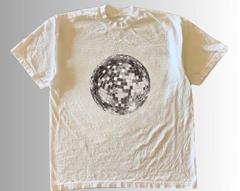 T-shirt graphique boule disco | T-shirt rétro
