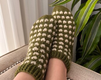 slipper socks, knitted booties, handmade knitted  slippers, thermal socks, organic wool indoor booties