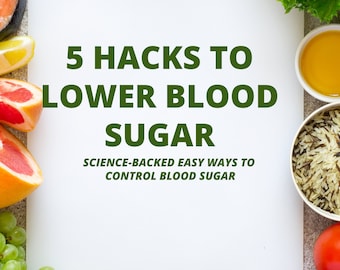 Blood Sugar Hacks Guide | Printable PDF + Tracker (Digital Download)