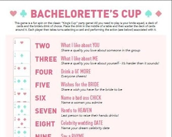 Wydrukuj grę Bachelorette's Cup Party!