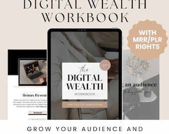 Digital Wealth Workbook: 60+ Page Canva E-book with MRR/PLR Rights