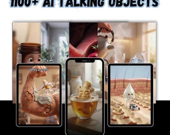 AI-Powered Talking Videos | Faceless Reels + Viral Content Bundle | Canva Editable | TikTok & YouTube Shorts Ready