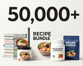 Pakiet ponad 50 000 przepisów z PLR i MRR — stwórz i sprzedaj własną markę książek kucharskich — idealny dla osób uprawiających dietę ketogeniczną, fitness i dbających o zdrowie