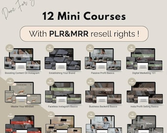 Digital Marketing Course Bundle - Instagram, Canva, PLR & MRR (Digital Download)